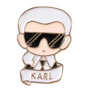 Karl Lagerfeld Enameled Pin NEW